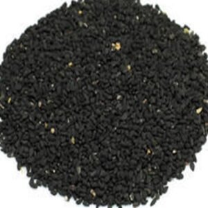 Nigella Seeds (Kalonji) whole black seeds isolated on white background