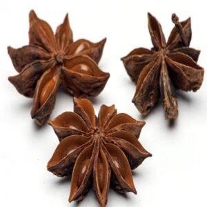 Star Anise (Chakraphool) whole spice isolated on white background