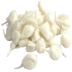 White round cotton wicks rui ki batti for diya lighting and Hindu puja rituals
